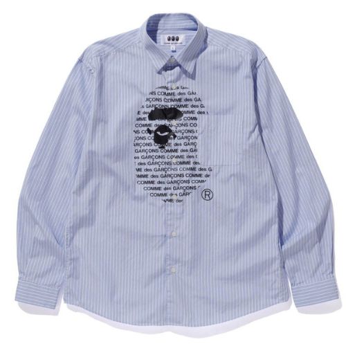 コムデギャルソン/× A BATHING APE ロゴ プリント シャツの買取相場価格